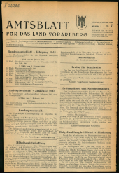 Amtsblatt für das Land Vorarlberg