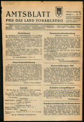 Amtsblatt für das Land Vorarlberg