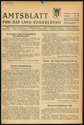 Amtsblatt für das Land Vorarlberg