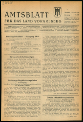 Amtsblatt für das Land Vorarlberg 19480407 Seite: 1