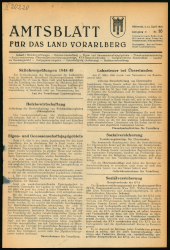 Amtsblatt für das Land Vorarlberg 19480414 Seite: 1