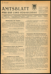 Amtsblatt für das Land Vorarlberg