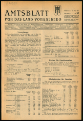 Amtsblatt für das Land Vorarlberg