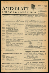 Amtsblatt für das Land Vorarlberg