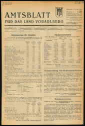 Amtsblatt für das Land Vorarlberg