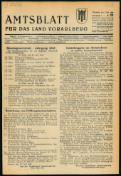 Amtsblatt für das Land Vorarlberg