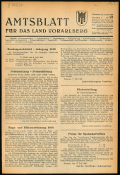 Amtsblatt für das Land Vorarlberg