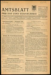 Amtsblatt für das Land Vorarlberg