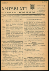 Amtsblatt für das Land Vorarlberg 19480811 Seite: 1