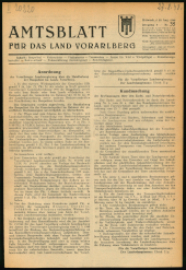 Amtsblatt für das Land Vorarlberg 19480825 Seite: 1