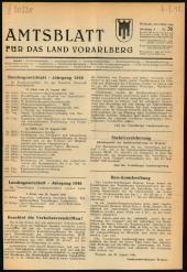 Amtsblatt für das Land Vorarlberg