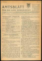 Amtsblatt für das Land Vorarlberg