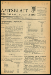 Amtsblatt für das Land Vorarlberg