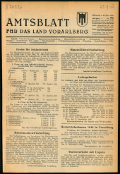 Amtsblatt für das Land Vorarlberg