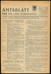 Amtsblatt für das Land Vorarlberg