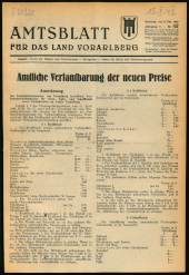 Amtsblatt für das Land Vorarlberg