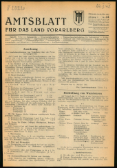 Amtsblatt für das Land Vorarlberg 19481020 Seite: 1