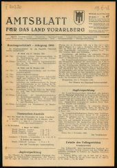 Amtsblatt für das Land Vorarlberg