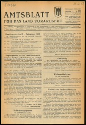 Amtsblatt für das Land Vorarlberg