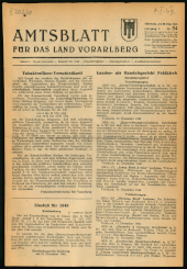 Amtsblatt für das Land Vorarlberg 19481229 Seite: 1