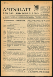 Amtsblatt für das Land Vorarlberg