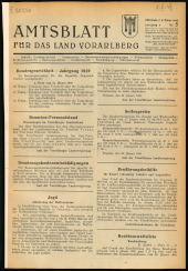 Amtsblatt für das Land Vorarlberg