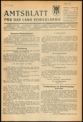 Amtsblatt für das Land Vorarlberg