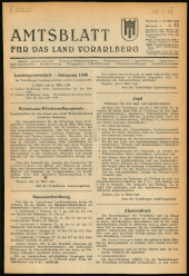 Amtsblatt für das Land Vorarlberg