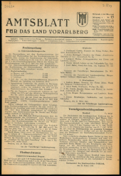 Amtsblatt für das Land Vorarlberg