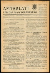 Amtsblatt für das Land Vorarlberg