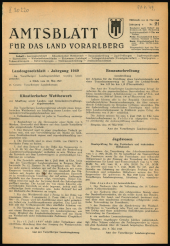 Amtsblatt für das Land Vorarlberg