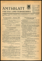 Amtsblatt für das Land Vorarlberg