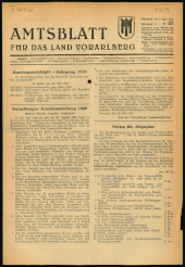 Amtsblatt für das Land Vorarlberg