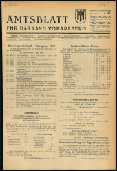 Amtsblatt für das Land Vorarlberg