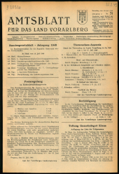 Amtsblatt für das Land Vorarlberg 19490723 Seite: 1