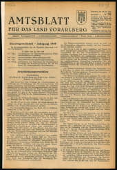 Amtsblatt für das Land Vorarlberg 19490730 Seite: 1