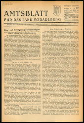 Amtsblatt für das Land Vorarlberg