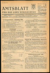 Amtsblatt für das Land Vorarlberg