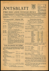 Amtsblatt für das Land Vorarlberg