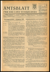 Amtsblatt für das Land Vorarlberg 19490928 Seite: 1