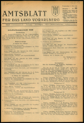 Amtsblatt für das Land Vorarlberg