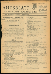 Amtsblatt für das Land Vorarlberg 19491019 Seite: 1