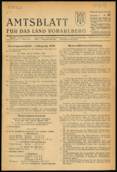 Amtsblatt für das Land Vorarlberg 19491026 Seite: 1