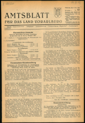 Amtsblatt für das Land Vorarlberg