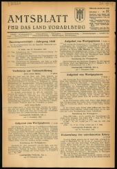 Amtsblatt für das Land Vorarlberg 19491228 Seite: 1