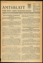 Amtsblatt für das Land Vorarlberg