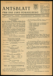 Amtsblatt für das Land Vorarlberg