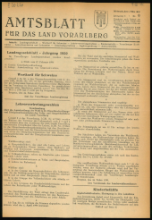 Amtsblatt für das Land Vorarlberg