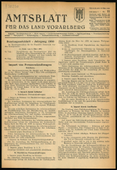 Amtsblatt für das Land Vorarlberg