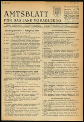 Amtsblatt für das Land Vorarlberg